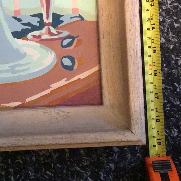 Vintage MCM Framed Paint by number still life RARE - Picture 6 of 8